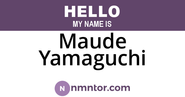 Maude Yamaguchi