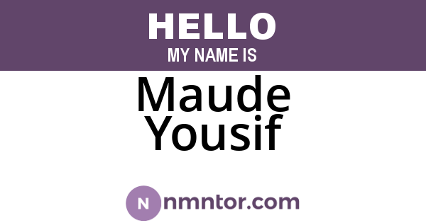 Maude Yousif