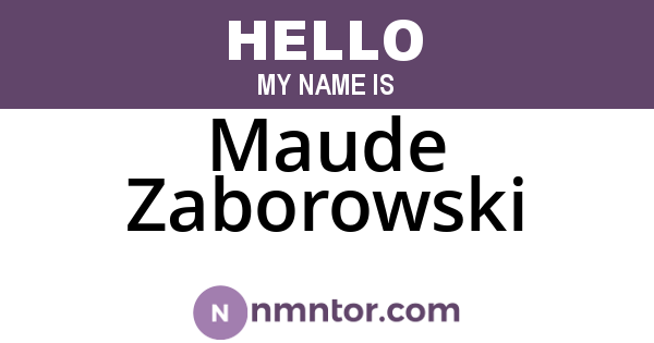 Maude Zaborowski