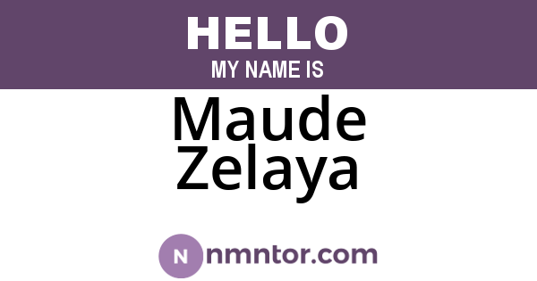 Maude Zelaya