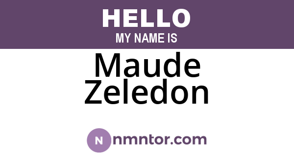 Maude Zeledon