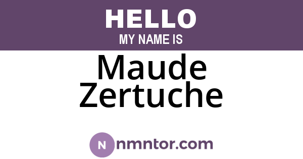 Maude Zertuche