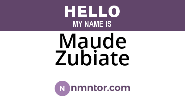 Maude Zubiate
