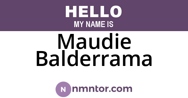 Maudie Balderrama