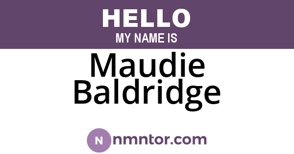 Maudie Baldridge