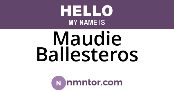 Maudie Ballesteros