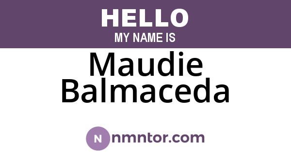 Maudie Balmaceda