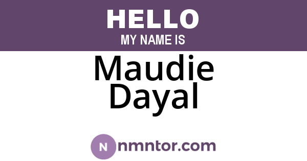Maudie Dayal