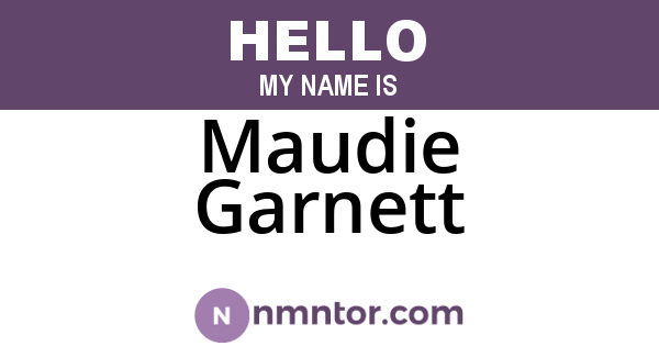Maudie Garnett