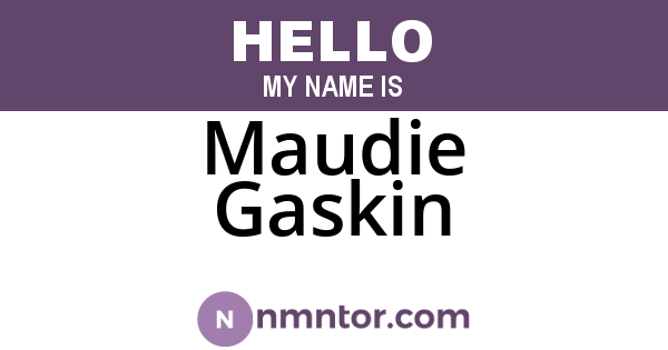Maudie Gaskin