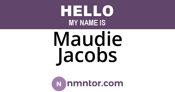 Maudie Jacobs