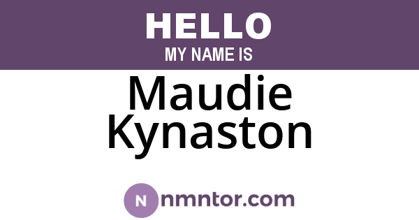 Maudie Kynaston