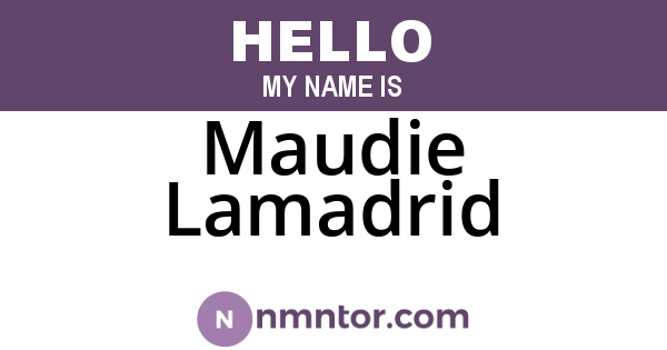 Maudie Lamadrid