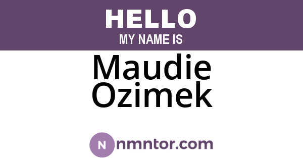 Maudie Ozimek