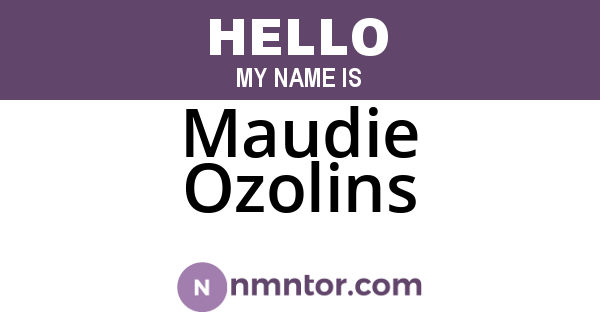 Maudie Ozolins