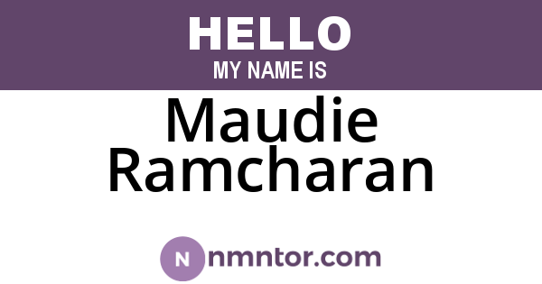 Maudie Ramcharan