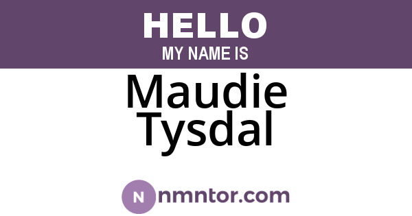 Maudie Tysdal