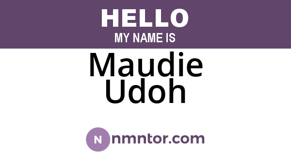 Maudie Udoh
