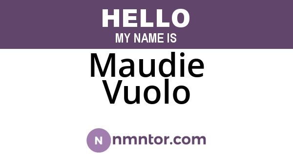 Maudie Vuolo