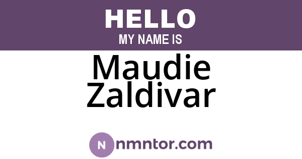 Maudie Zaldivar