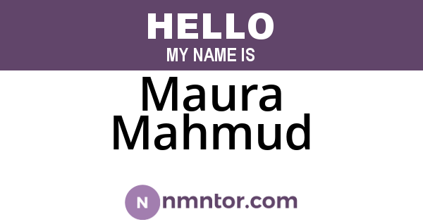 Maura Mahmud
