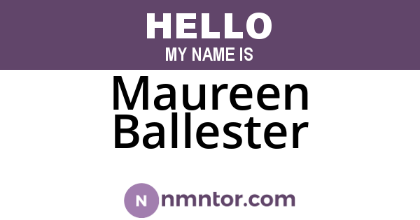Maureen Ballester