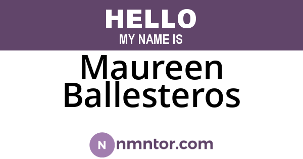 Maureen Ballesteros