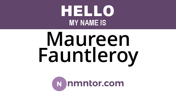 Maureen Fauntleroy