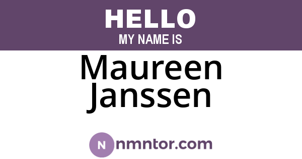 Maureen Janssen