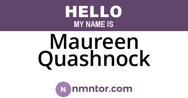 Maureen Quashnock