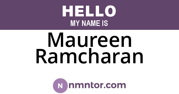 Maureen Ramcharan