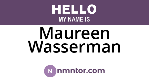 Maureen Wasserman