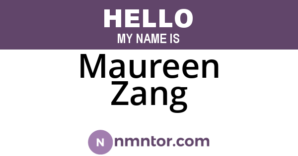 Maureen Zang