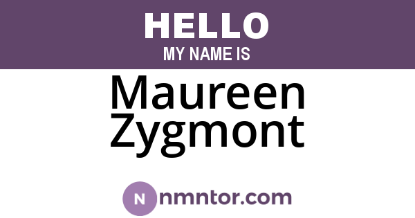 Maureen Zygmont