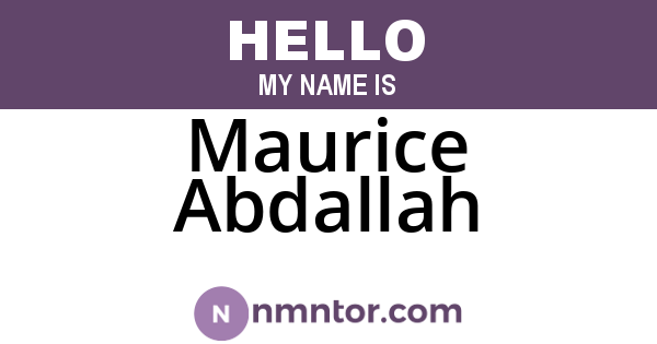 Maurice Abdallah
