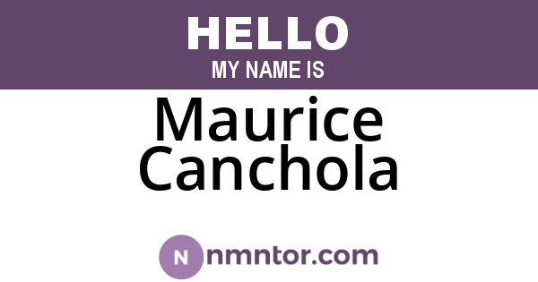 Maurice Canchola
