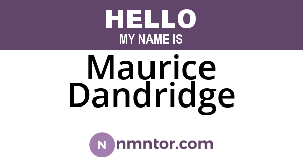 Maurice Dandridge