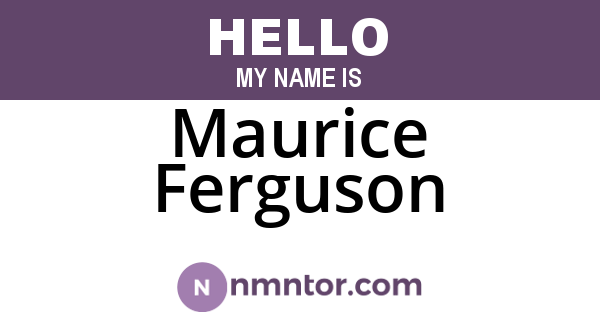 Maurice Ferguson