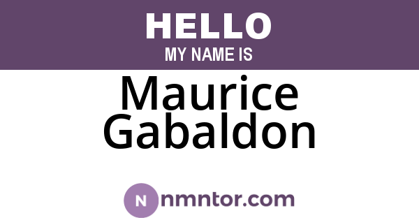 Maurice Gabaldon