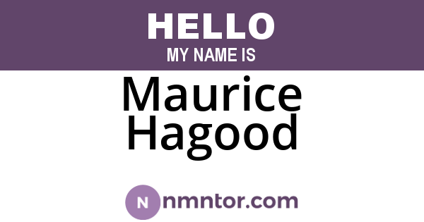 Maurice Hagood