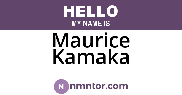 Maurice Kamaka