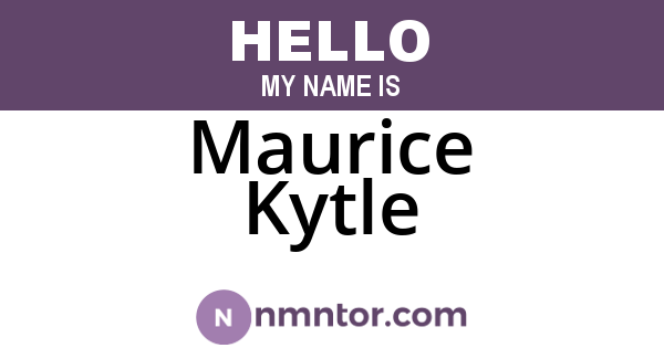 Maurice Kytle