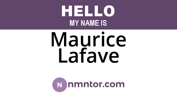 Maurice Lafave