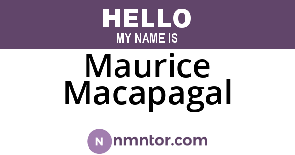 Maurice Macapagal