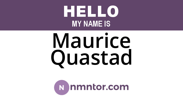 Maurice Quastad