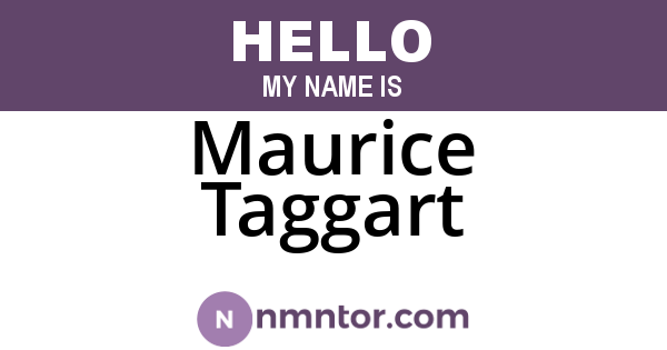 Maurice Taggart