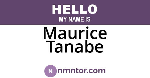 Maurice Tanabe