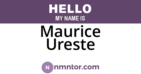 Maurice Ureste