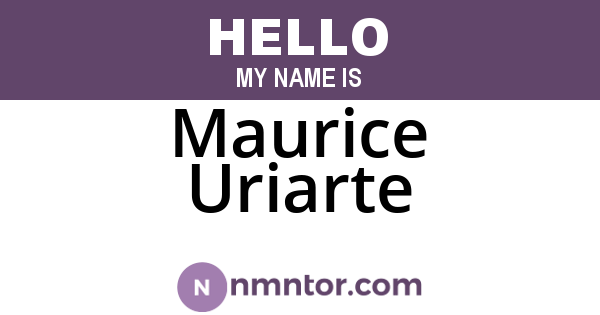 Maurice Uriarte