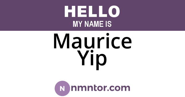 Maurice Yip